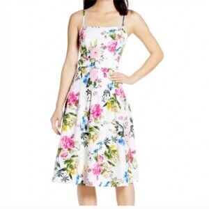 Eliza J Women's Belted Taffeta Fit & Flare Dress - Size: 4